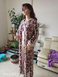 Etnische Kleding Moslim Abaya Hoodies Arabische Jurken Print Hijab Jurk Vestidos Vest Kimono Lange Gewaden Jalabiy Eid Ramadan Islamitische Dame