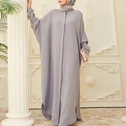 Vêtements ethniques Musulman Abaya Kaftan Femmes Longue Robe Islamique Dubaï Cardigan Robe Plaine Africaine Turc Asie du Sud-Est Vêtements