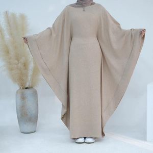 Vêtements ethniques Musulman Abaya Longue Robe Batwing Manches Islamique Pour Femmes Dubaï Turquie Modeste Kaftan Party Outfit Ramadan Eid Hijab Robe