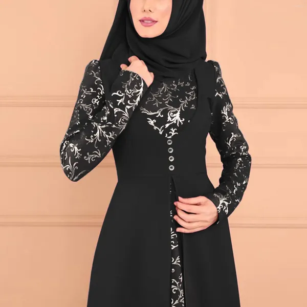 Vêtements ethniques musulmanes Abaya Turquie Islamique Arabe Hijab Robe Caftan Dubai Kaftan Morocain Robe Wear pour femmes