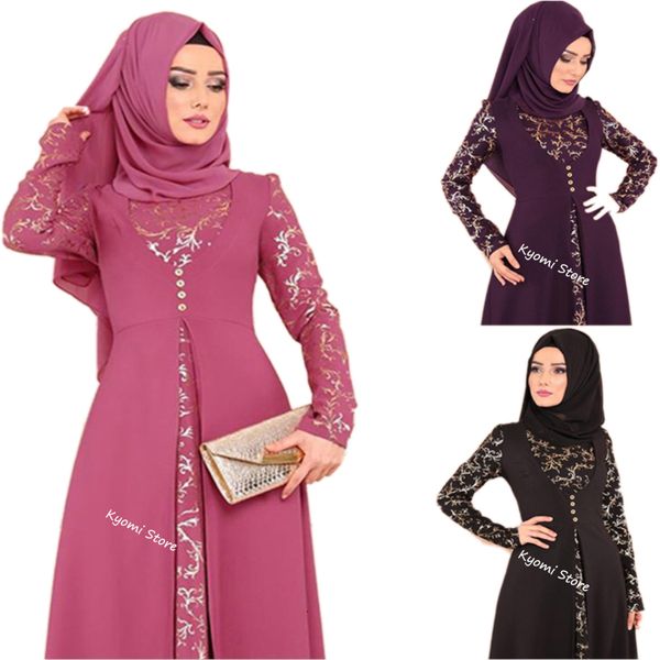 Ropa étnica Musulmán Abaya Turquía Islámico Árabe Hijab Vestido Caftan Dubai Kaftan Marroquí Túnica Ropa islámica musulmana para mujeres Tallas grandes 230131