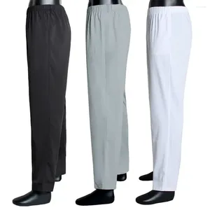 Etnische kleding moslim Arabische mannen broek casual elastische taille lange broek wit zwart grijze broek Jubba Thobe Eid Ramadan Saudi gewaad