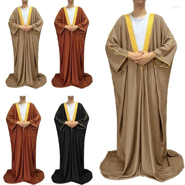 Vêtements ethniques Musulman Bachelor Islam Satin Hommes Kaftan Discours Pakistan Abaya Graduation Jubba Thobe Long Dubaï Arabie Saoudite Moyen-Orient