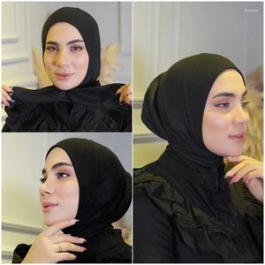 Vêtements ethniques Charf de hijab noir de chariot noir