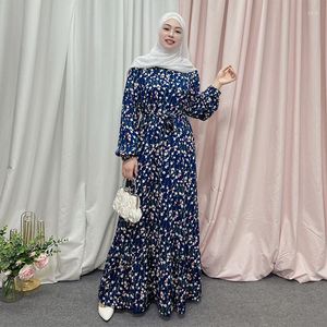 Vêtements Ethniques Robe Musulmane Moyen-Orient Imprimé Cheville Longueur Robes Longues Abayas Pour Femmes Dubai Vistido Largo De Mujer Musulmana Turquie