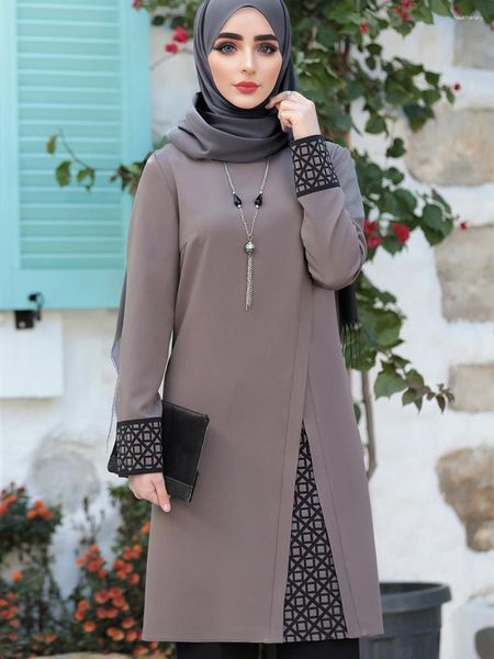 Vêtements ethniques musulman dubaï Abayas pour femmes moyen-orient Ramadan Robe deux pièces Abaya ensemble modeste tenue costumes soirée longues robes