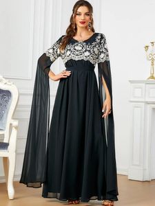 Vêtements ethniques Muslim Dubaï Fashion Elegant Super Long Manches noires Robes de fleur Broderie Abayas Abayas Arabe Saudi Women Robe