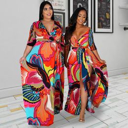 Vêtements ethniques mode musulmane robes en mousseline de soie africaine pour les femmes 2023 nouveauté imprimer Maxi Femme Robe à manches longues vêtements nigérians