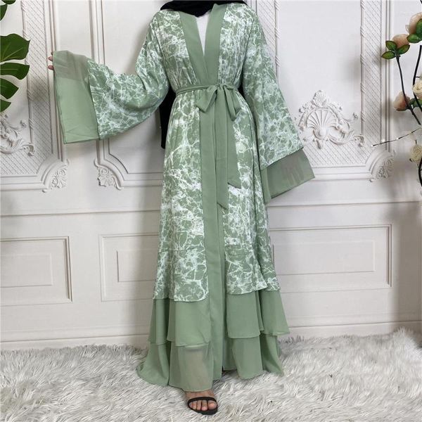 Vêtements ethniques mode musulmane dubaï Abaya 2023 turquie Kimono longue Robe femmes Ramadan ouvert Abayas pour l'islam Cardigan Robe