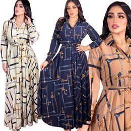 Moslimmode voor etnische kleding voor vrouwen zomer bescheiden stijl slanke slanke lange mouwen hoge taille veter shirts jurken abaya damesjurk