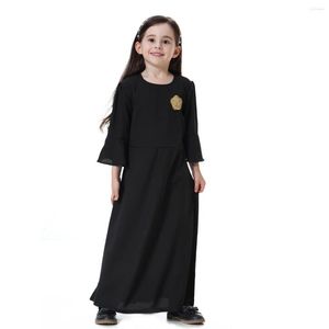 Vêtements ethniques Fille musulmane Abaya Maxi Robe Flare Manches Douce Longue Robe Robes Filles Ramadan Arabe Islamique Mignon Parti Princesse Robes