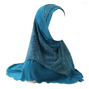 Ropa étnica Chicas musulmanas Hijab Turbante Sombrero Head Wrap Pañuelo árabe Chales de oración Niños 3-8 años Headwear