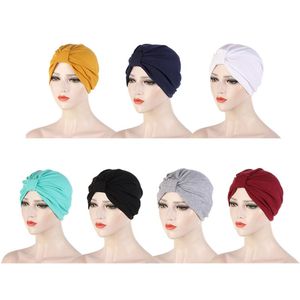 Etnische kleding moslim hoofdtooi tulband motorkap voor vrouwen effen kleur binnenste hijab cap arabische hoed wrap femme mosulman islamitische hoofddoek