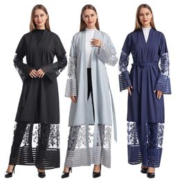 Vêtements ethniques Musulman Hijab Robe longue en mousseline de soie Dubaï Abaya Ramadan Robes élégantes africaines pour femmes Abayas Kaftans Turquie Modeste Arabe Ka