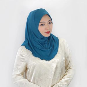 Vêtements ethniques Muslim Hijab Milk Silk Piltatage Pilover Pilotor malais Couleur solide multicolore Copie de dentelle Copie