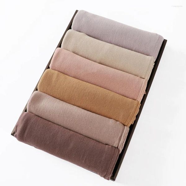 Ropa étnica musulmana hijabs para mujeres bufanda delgada chales lisas femme musulman suave viscosa rayón párpamos turbante islámico diadema de turbante 170x70cm