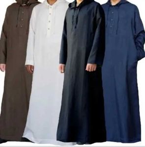 Vêtements ethniques Vêtements islamiques musulmans hommes jubba thèmes robe abayas long robe saoudie abaya marocain caftan islam dubai habillage arabe t240515