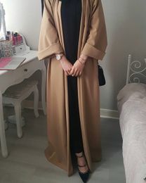 Vêtements ethniques Kimono musulman ouvert Abaya Femmes solide Eid Ramadan Robe de prière Dubaï Islam Modeste Hijab Arabie Saoudite Cardigan Caftan Tenues Robe 230721