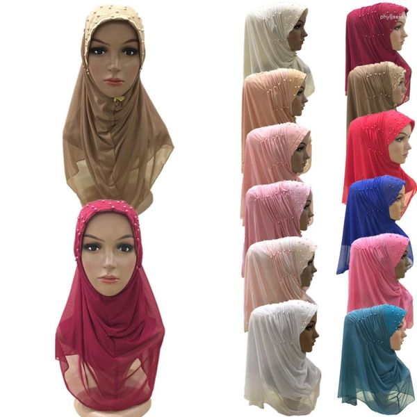 Vêtements ethniques musulman dames coiffure mode Hijab maille Turban chapeau islamique perlé enveloppé casquette arabe chapeaux légers chapeaux