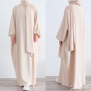 Etnische kleding moslim lange hijab jurk Khimar gebedskleding islamitische Dubai Turkse bescheiden abaya's capuchoned abaya jilbab voor vrouwen nida ramadan 230425