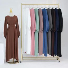 Vêtements ethniques Musulman Maxi Robe Solide Couleur Poches latérales Ourlet irrégulier Dubaï Abaya Femmes Islamique Turc Hijabi Robe Élégant Ramadan