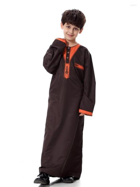 Vêtements ethniques hommes musulmans robe arabe hommes Abaya pour adolescents garçons islamique Qamis Enfant Homme saoudien Herren Islam Caftan