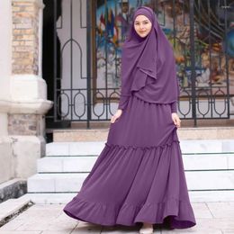 Etnische kleding Moslim Over het algemeen Abaya Dubai Vrouwen gewaad met sjaal traditionele jurken gebedsjurk verjaardag voor Marokkaanse kaftan