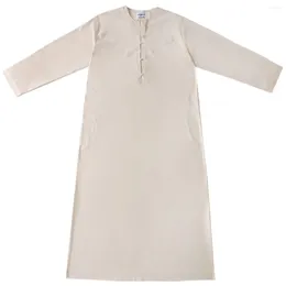 Etnische Kleding Moslim Gewaden Mannen Saudi Traditionele Eid Ramadan Lange Mouw Midden-Oosten Islamitische Arabië Jurken Caftan Jubba Thobe Kaftan