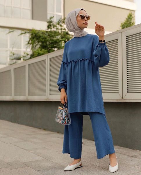 Vêtements ethniques musulman deux pièces ensemble femmes Ramadan Abaya Turquie Hijab robe de prière pantalon à jambes larges Jilbab Khimar caftan vêtements marocains 221007