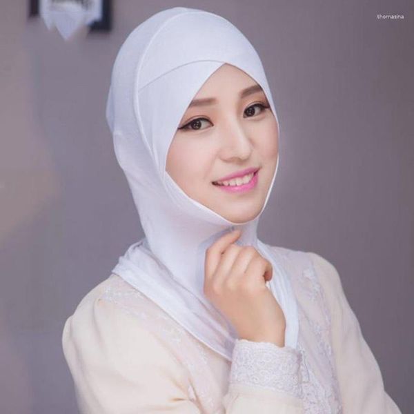 Vêtements ethniques Musulman Underscarf Couverture complète Intérieur Hijab Caps Bonnet Islamique Solide Modal Sous Écharpe Coton Turbante Mujer