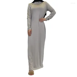 Vêtements ethniques Robe de femme musulmane Robes longues modestes Dames All Match Émirats Arabes Unis Turc Marocain Sous Abaya Islamique pour les femmes