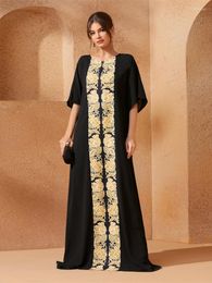Ropa étnica musulmana mujeres 2023 verano estampado Floral vestido Abaya fiesta Eid vestidos Dubai árabe Turquía Ramadán Abayas caftán Kaftan Maxi