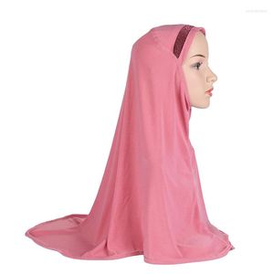 Vêtements ethniques femmes musulmanes une pièce Amira Hijab instantané couture paillettes ruban Ramadan Turban prêt à porter foulard Simple