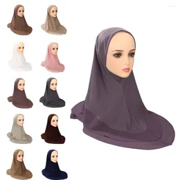 Vêtements ethniques Femmes musulmanes en mousseline Hijab Scarpe instantanée One Piece Amira Big Girls Headscarf Turban islamic Pray Hijabs Châle RAPPE