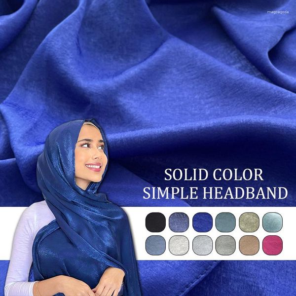 Vêtements ethniques femmes musulmanes Hijab en mousseline de soie dentelle tête écharpe châle Turba foulard mode Simple châles islamiques