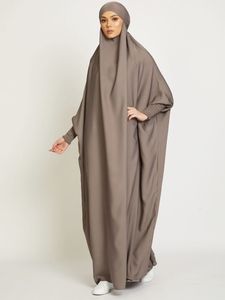 Etnische Kleding Moslim Vrouwen Jilbab Gebed Jurk Abaya Smocking Mouwen Islamitische Kleding Dubai Saudi Zwart Gewaad Turkse Bescheidenheid 230620