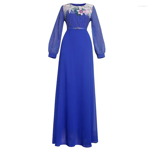 Vêtements ethniques femmes musulmanes longue robe 2023 Eid mousseline de soie Caftan Marocain robes de soirée Abaya dubaï arabe turc islamique