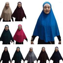 Vêtements ethniques Femmes musulmanes Long Hijab Châle Wrap Islamique One Piece Amira Khimar Burqa Couverture de poitrine Grande écharpe Tirez sur la prière Hijabs Cap