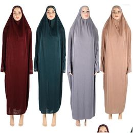 Ropa étnica Mujeres musulmanas Maxi Abaya Hijab Hijab Sobres de vestir Rótulas Kaftan Arab Bat Manga Burqa Khimar Niqab Dr Dhiya