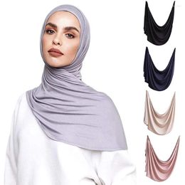 Vêtements ethniques Femmes musulmanes Modal Coton Jersey Hijab Écharpe Soft Hijabs Foulards Plaine Bandana Turban Head Wraps