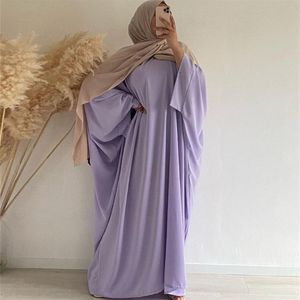 Vêtements ethniques femmes musulmanes robe de prière turc dubaï Abaya 2021 Islam Jilbab chauve-souris une pièce vêtement de prière saoudien modeste Rob288k