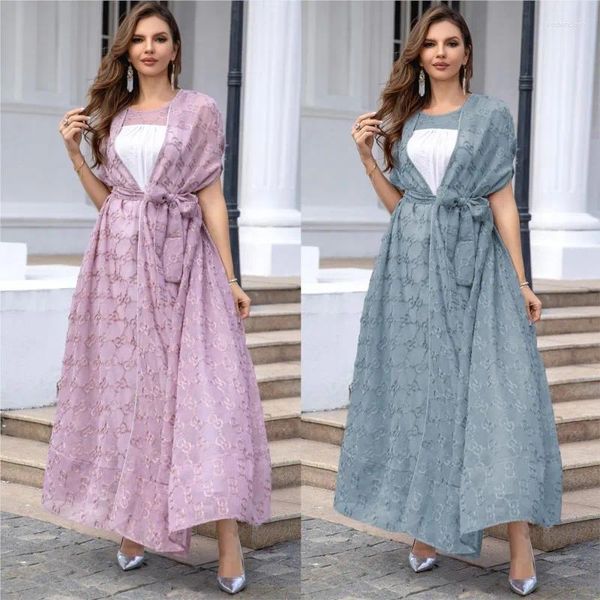 Vêtements ethniques Muslim Women's Wear European and American Middle East Soight Dress Robe Two-pièces