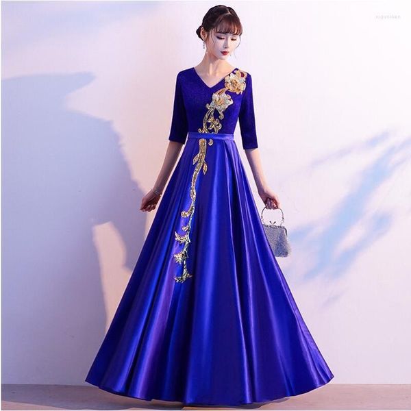 Roupas étnicas Estilo Nacional Mulheres Elegante Robe Moderno Cheongsam Chinês Clássico Vestido Ásia Vestidos de Verão