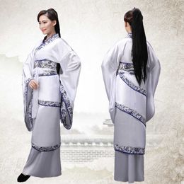 Vêtements ethniques Nouveau Design Blanc Come Tang Costume Hanfu Cosplay Femme Come Comes White Chinese Folk Dance G230428