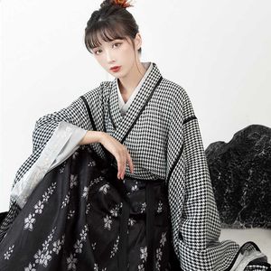 Vêtements ethniques Nouveaux vêtements Hanfu améliorés pour femmes Costume Hanfu noir de style chinois Robe à manches longues Wei Jin Dynasty Comes DQL6661 G230428