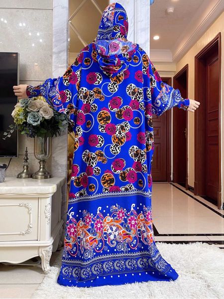 Ropa étnica NUEVA RAMADANA KHIMAR MUSLIMO Dos sombrero Abaya Dubai Turquía Islam Ropa de oración Batslve Vestidos para mujeres Algodón Kaftan T240510