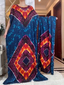 Vêtements ethniques Robe de fête musulmane de nouveau style avec une grande écharpe pour les femmes dashiki lâche maxi robe femme musulmane pierres africaines imprimées florales Abaya T240510