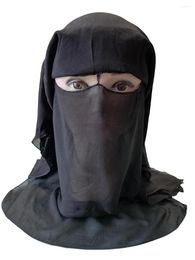 Vêtements ethniques Niqab Face Cover Chapeaux de prière arabes Burqa 3 couches Voile Musulman Hijab