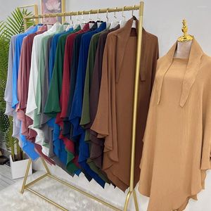 Vêtements ethniques One Layer Hijab Grand Khimar Big Écharpe Ramadan Femmes musulmanes Prière Foulard Islamique Niqab Nikab Coiffe Arabe Abaya