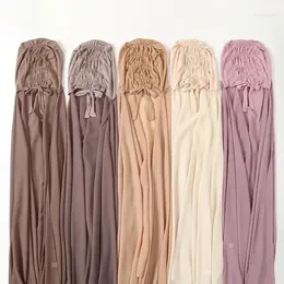 Vêtements ethniques One Piece Amira Scarpe Musulman Veil musulman Wrap Instant Hijab Bonnet Femmes Fidson de lacets